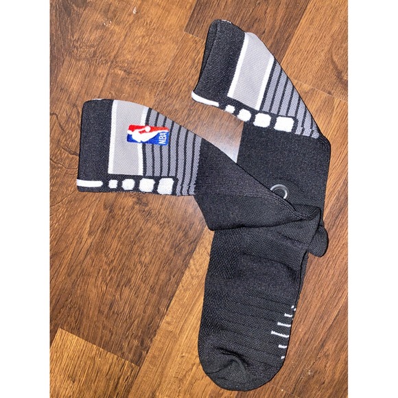 Nike Elite Quick Crew NBA San‎ Antonio Spurs Socks Men's Size Large SX5454-100 - Picture 3 of 4